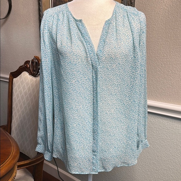 Joie Women's Blue Patterned Silk Top Size S - Picture 1 of 8